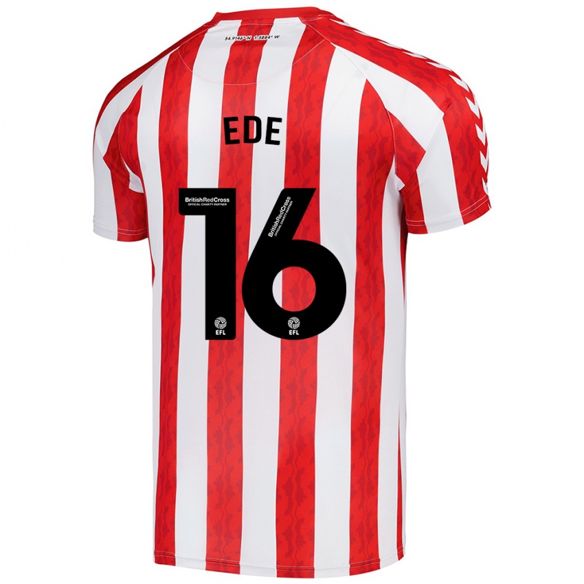 Niño Camiseta Grace Ede #16 Rojo Blanco 1ª Equipación 2024/25 La Camisa