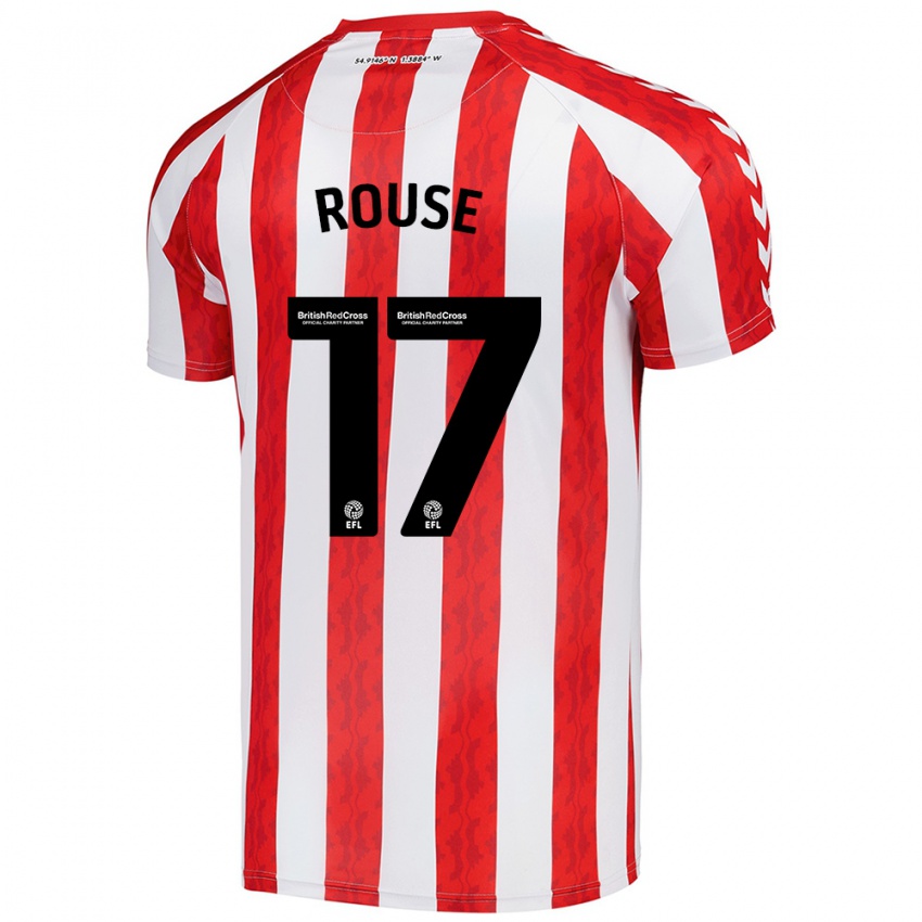 Niño Camiseta Mollie Rouse #17 Rojo Blanco 1ª Equipación 2024/25 La Camisa