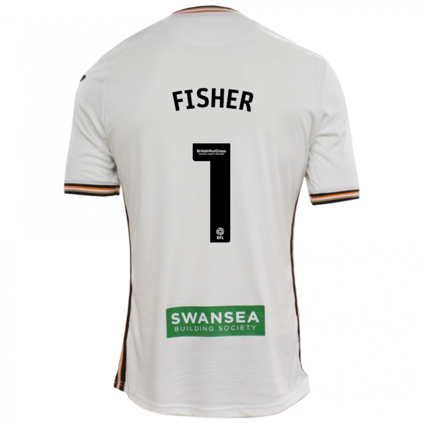 Niño Camiseta Andy Fisher #1 Blanco 1ª Equipación 2024/25 La Camisa