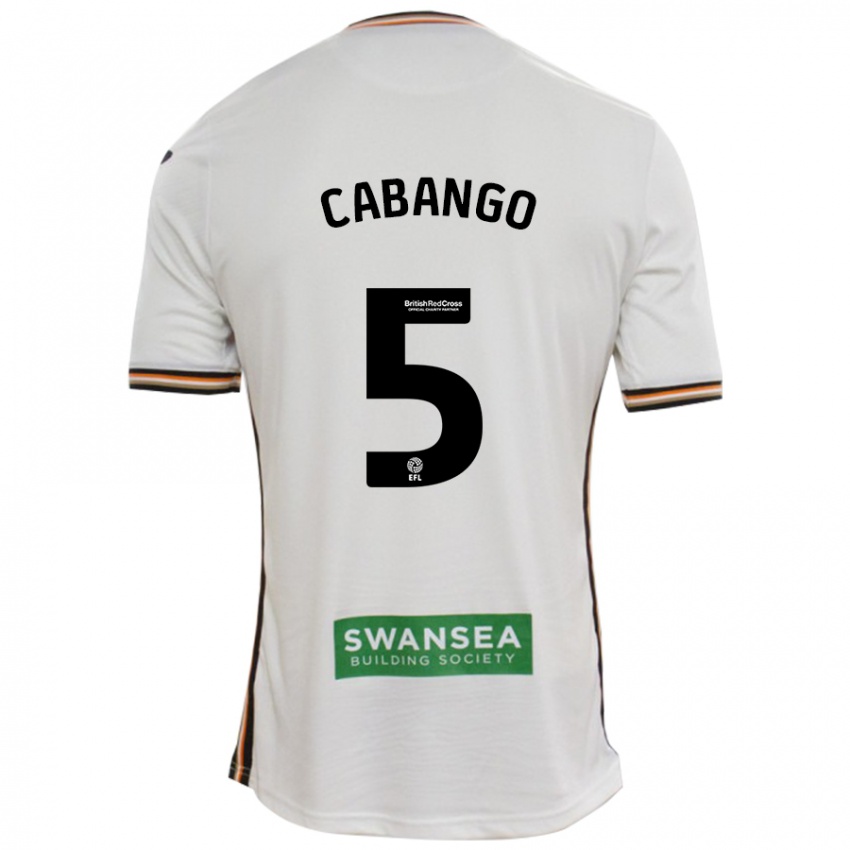 Niño Camiseta Ben Cabango #5 Blanco 1ª Equipación 2024/25 La Camisa