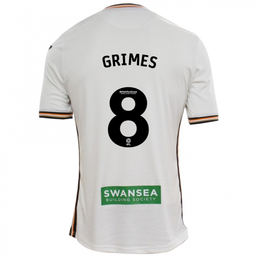 Niño Camiseta Matt Grimes #8 Blanco 1ª Equipación 2024/25 La Camisa