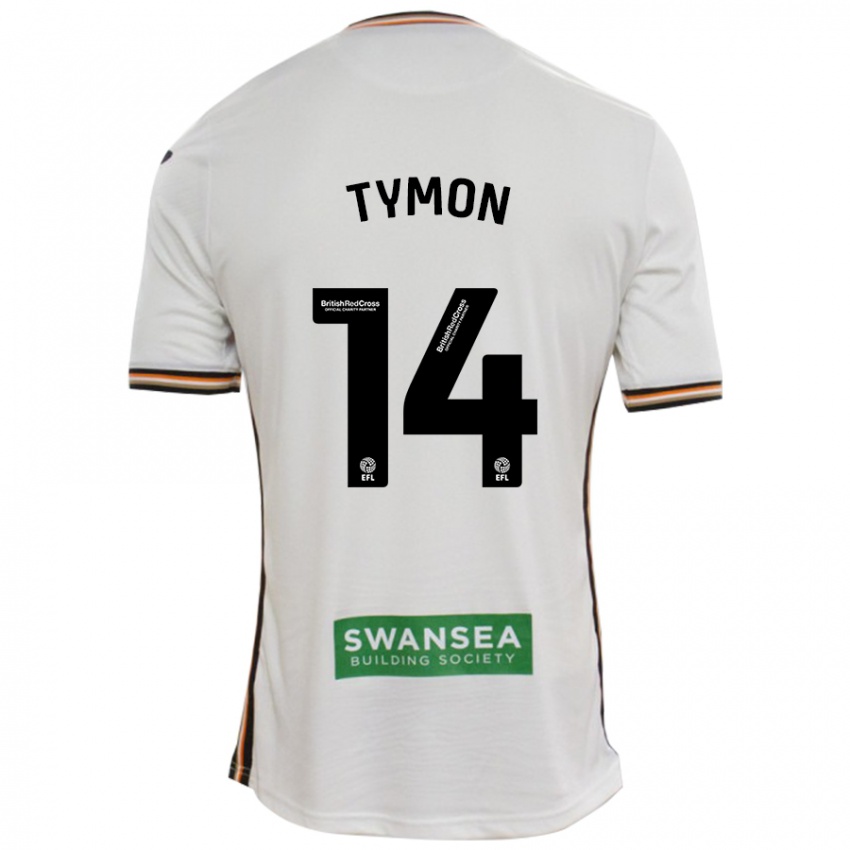 Niño Camiseta Josh Tymon #14 Blanco 1ª Equipación 2024/25 La Camisa