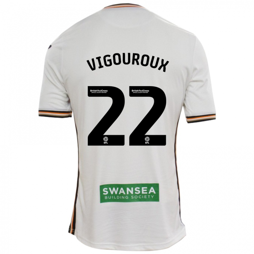 Niño Camiseta Lawrence Vigouroux #22 Blanco 1ª Equipación 2024/25 La Camisa