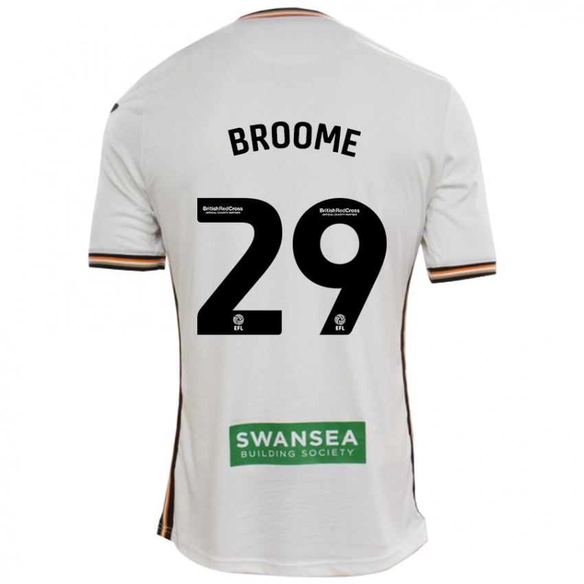 Niño Camiseta Nathan Broome #29 Blanco 1ª Equipación 2024/25 La Camisa