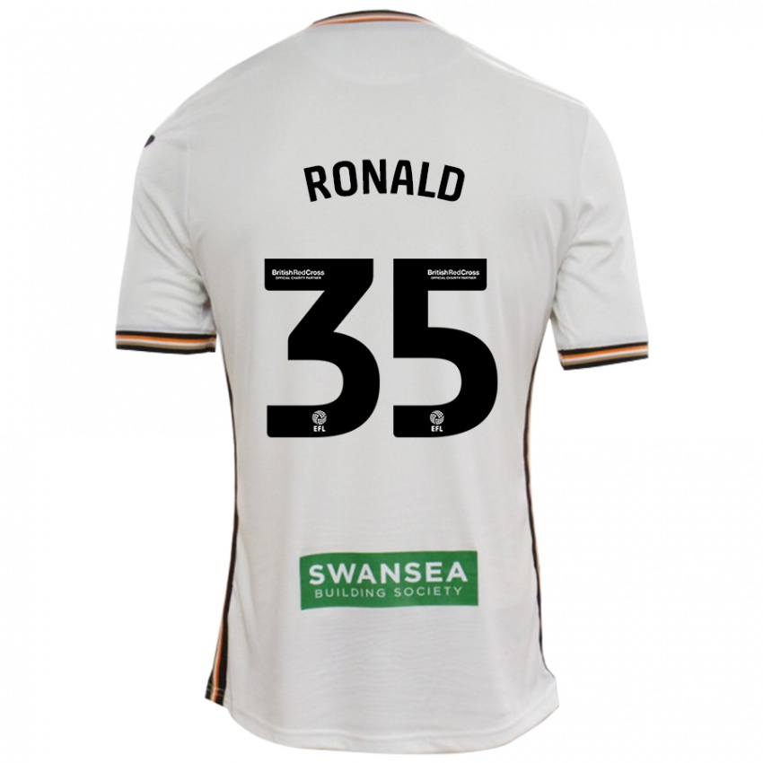 Niño Camiseta Ronald #35 Blanco 1ª Equipación 2024/25 La Camisa