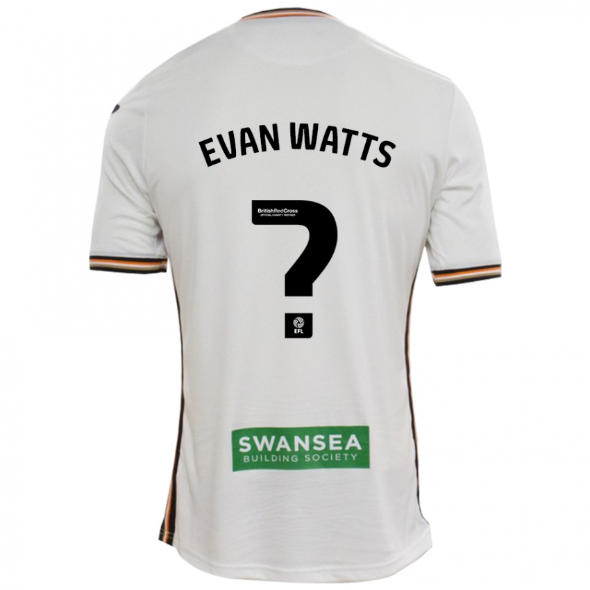 Niño Camiseta Evan Watts #0 Blanco 1ª Equipación 2024/25 La Camisa