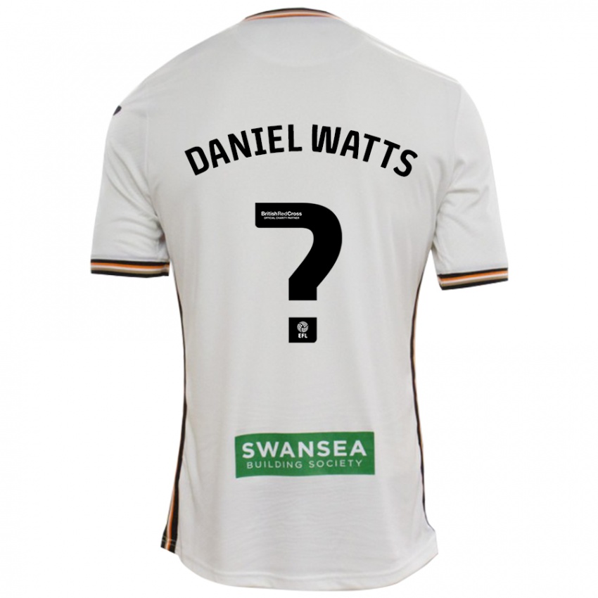 Niño Camiseta Daniel Watts #0 Blanco 1ª Equipación 2024/25 La Camisa