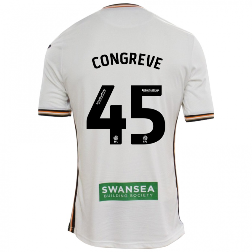 Niño Camiseta Cameron Congreve #45 Blanco 1ª Equipación 2024/25 La Camisa