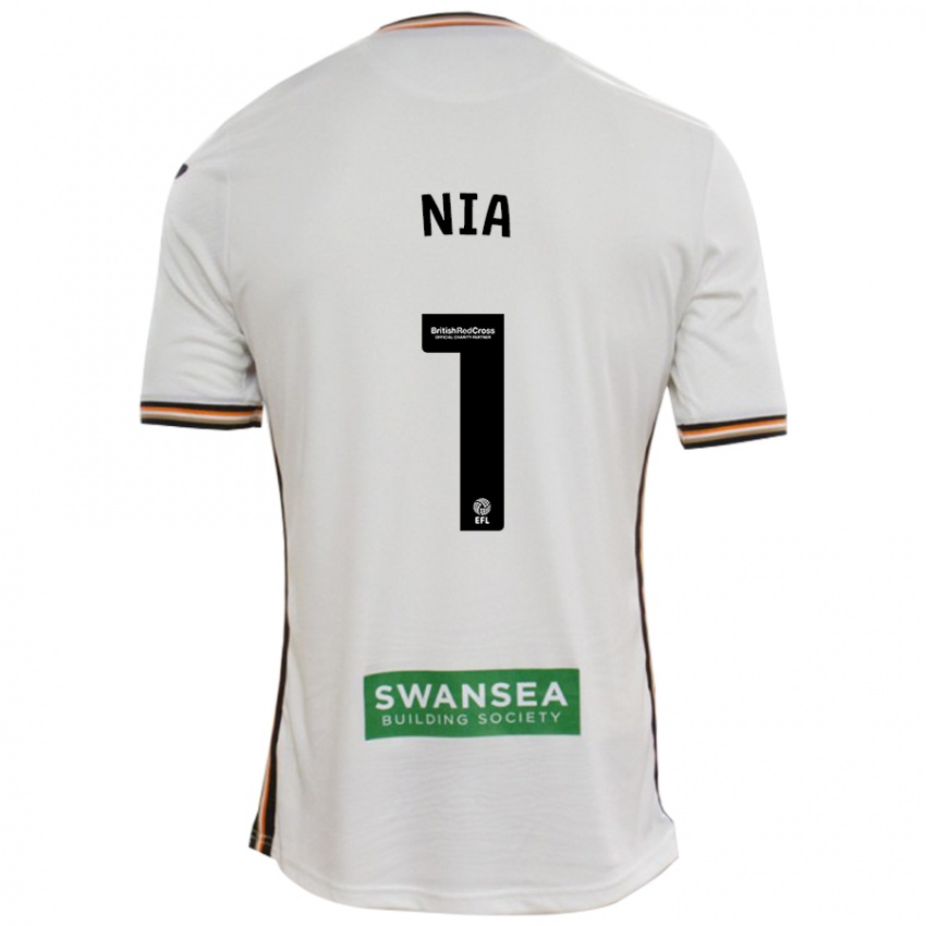 Niño Camiseta Ffion Rees Nia #1 Blanco 1ª Equipación 2024/25 La Camisa