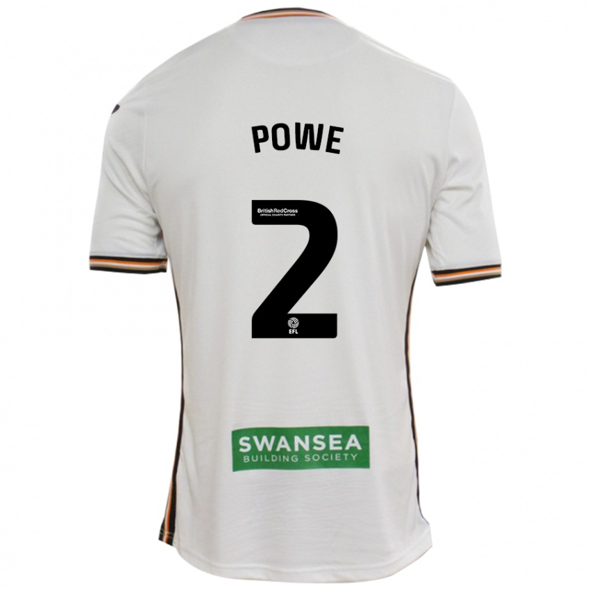 Niño Camiseta Alicia Powe #2 Blanco 1ª Equipación 2024/25 La Camisa