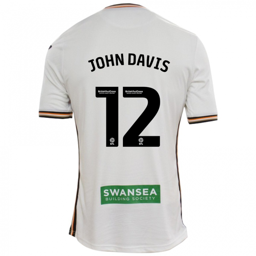 Niño Camiseta Stacey John-Davis #12 Blanco 1ª Equipación 2024/25 La Camisa