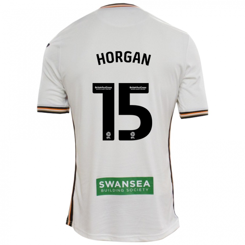 Niño Camiseta Gwenan Horgan #15 Blanco 1ª Equipación 2024/25 La Camisa