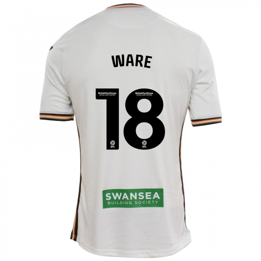 Niño Camiseta Phoebe Ware #18 Blanco 1ª Equipación 2024/25 La Camisa