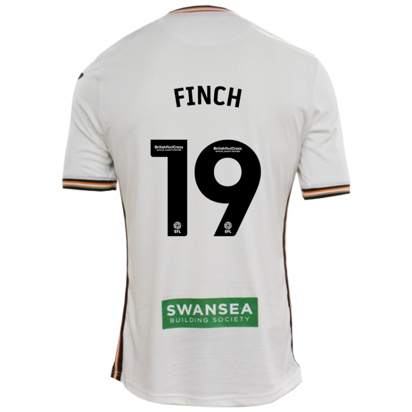 Niño Camiseta Lucy Finch #19 Blanco 1ª Equipación 2024/25 La Camisa