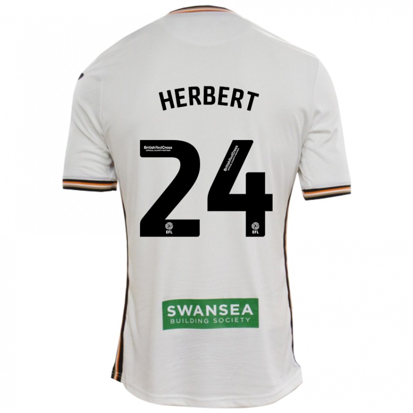 Niño Camiseta Chelsea Herbert #24 Blanco 1ª Equipación 2024/25 La Camisa