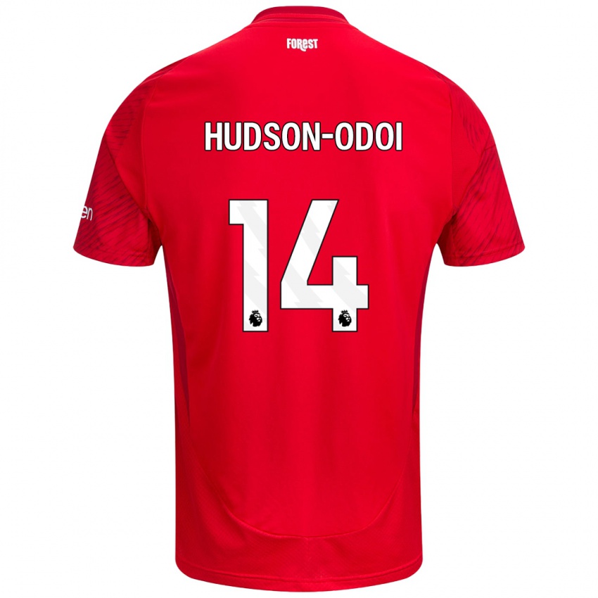 Niño Camiseta Callum Hudson-Odoi #14 Rojo Blanco 1ª Equipación 2024/25 La Camisa