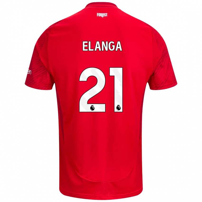 Niño Camiseta Anthony Elanga #21 Rojo Blanco 1ª Equipación 2024/25 La Camisa