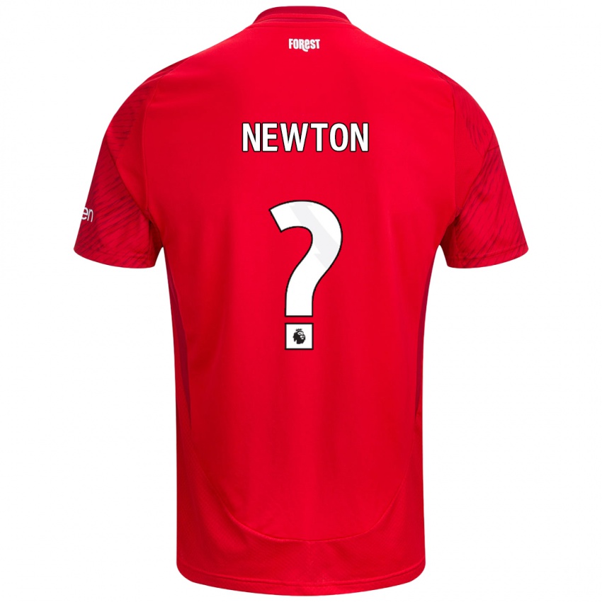 Niño Camiseta Jamie Newton #0 Rojo Blanco 1ª Equipación 2024/25 La Camisa