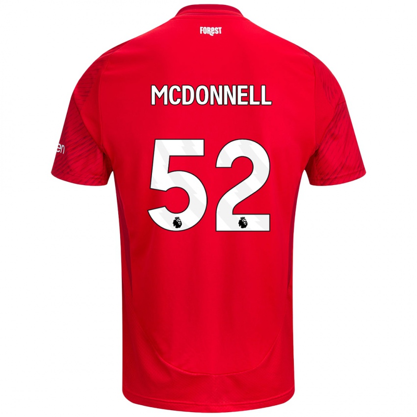 Niño Camiseta Jamie Mcdonnell #52 Rojo Blanco 1ª Equipación 2024/25 La Camisa