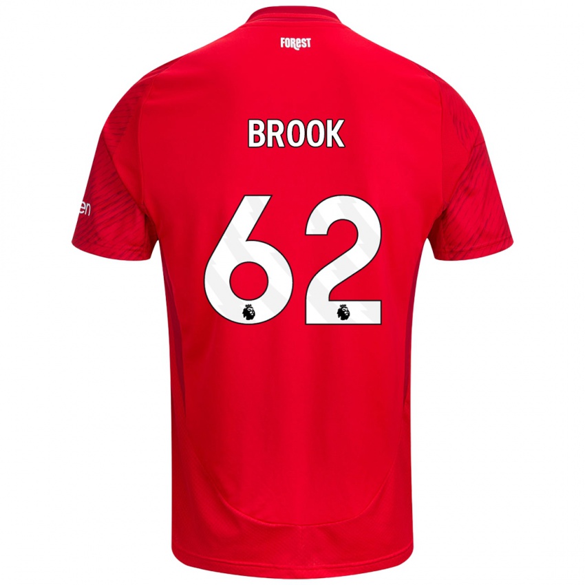 Niño Camiseta Will Brook #62 Rojo Blanco 1ª Equipación 2024/25 La Camisa