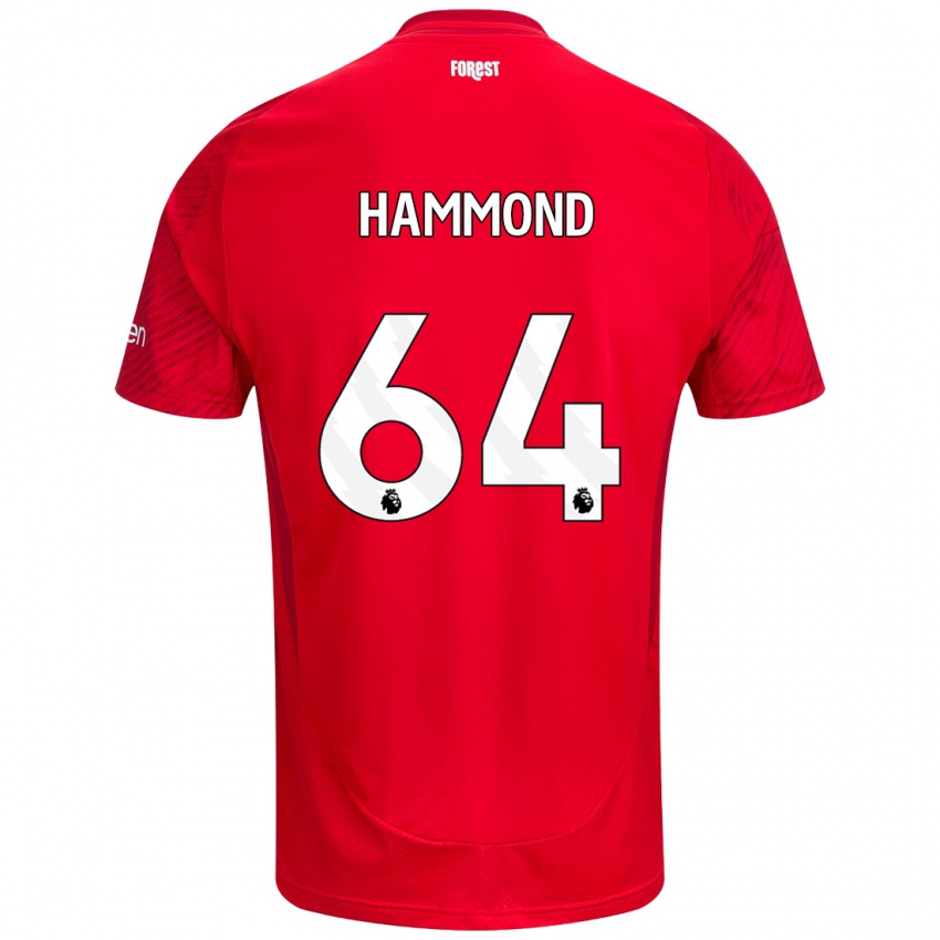 Niño Camiseta Ben Hammond #64 Rojo Blanco 1ª Equipación 2024/25 La Camisa