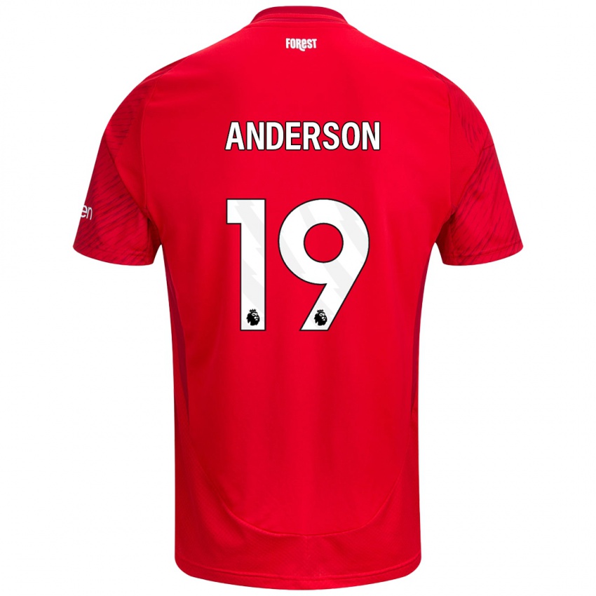 Niño Camiseta Becky Anderson #19 Rojo Blanco 1ª Equipación 2024/25 La Camisa