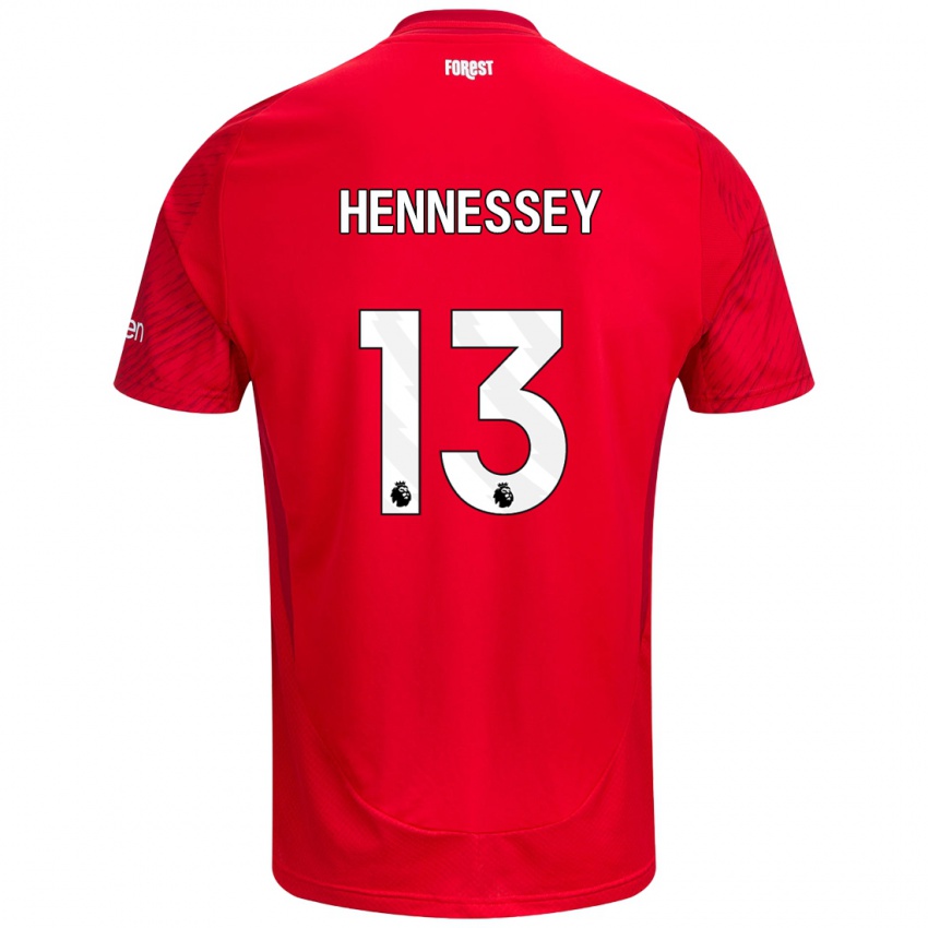 Niño Camiseta Wayne Hennessey #13 Rojo Blanco 1ª Equipación 2024/25 La Camisa