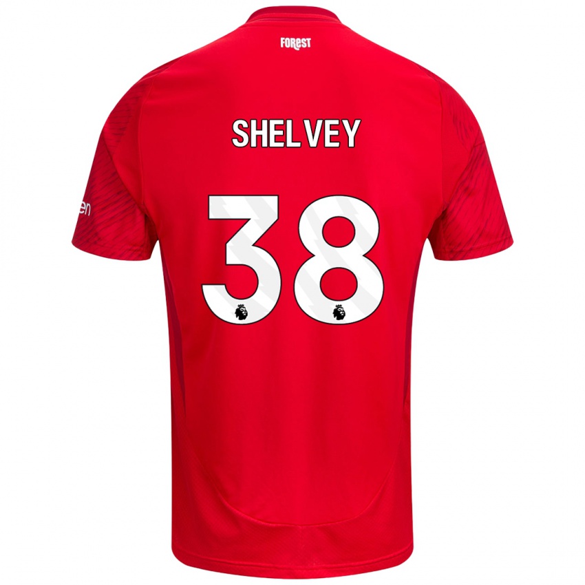 Niño Camiseta George Shelvey #38 Rojo Blanco 1ª Equipación 2024/25 La Camisa