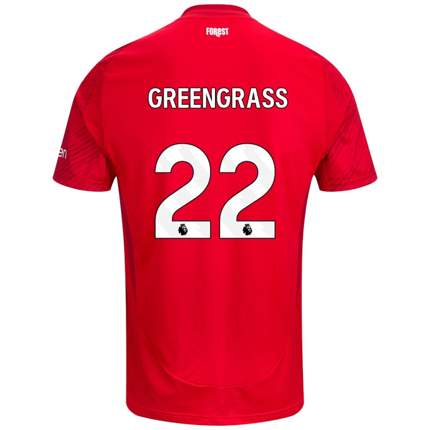 Niño Camiseta Charlotte Greengrass #22 Rojo Blanco 1ª Equipación 2024/25 La Camisa