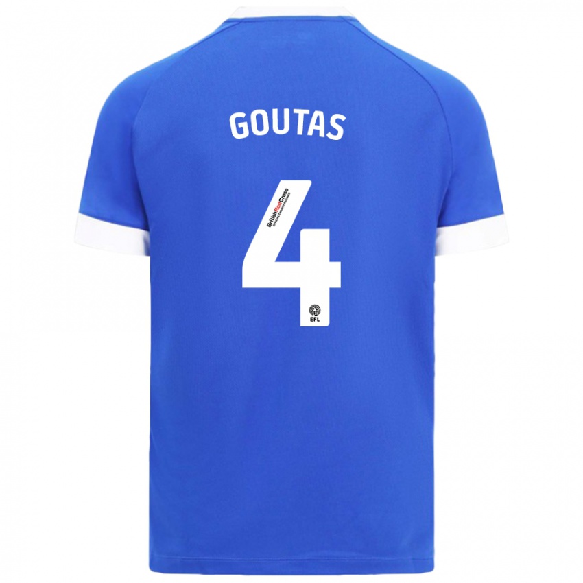 Niño Camiseta Dimitrios Goutas #4 Azul Cielo 1ª Equipación 2024/25 La Camisa