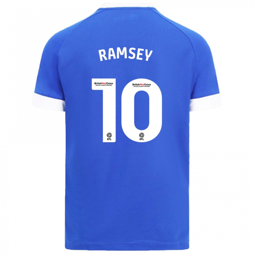 Niño Camiseta Aaron Ramsey #10 Azul Cielo 1ª Equipación 2024/25 La Camisa