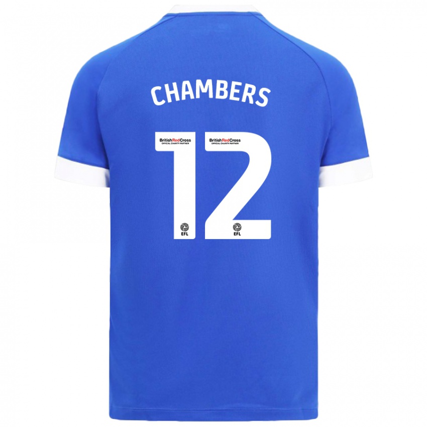 Niño Camiseta Calum Chambers #12 Azul Cielo 1ª Equipación 2024/25 La Camisa