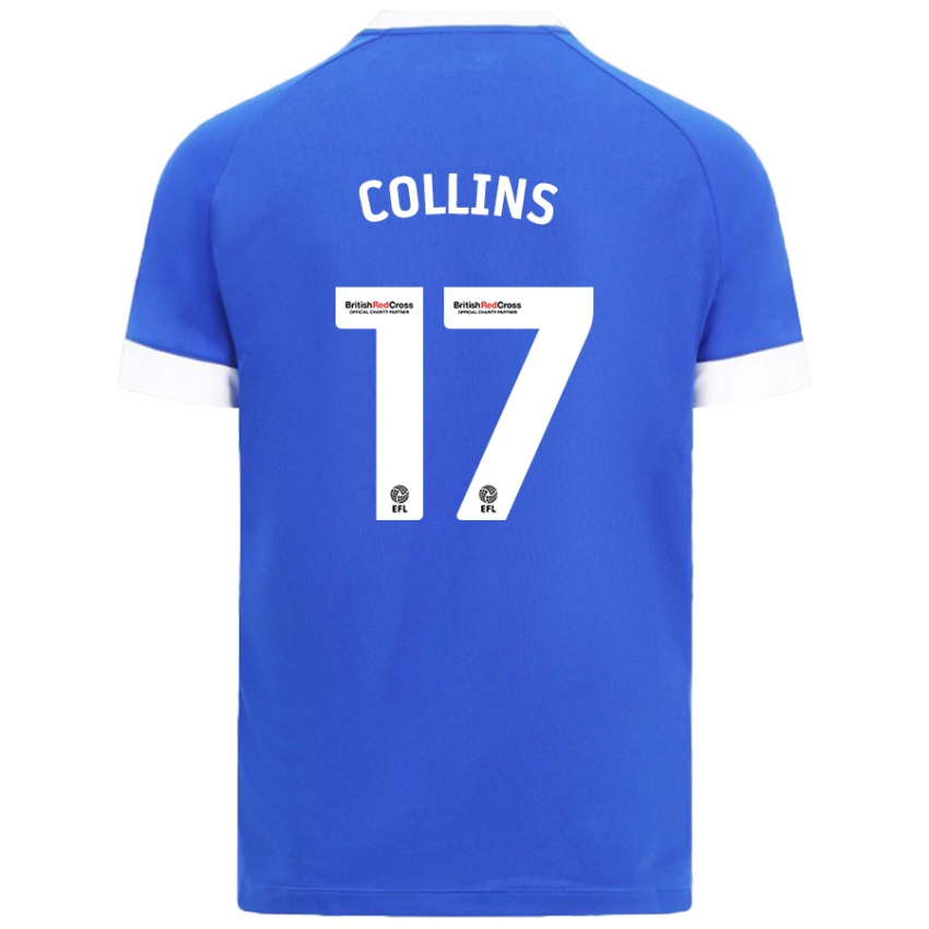 Niño Camiseta Jamilu Collins #17 Azul Cielo 1ª Equipación 2024/25 La Camisa