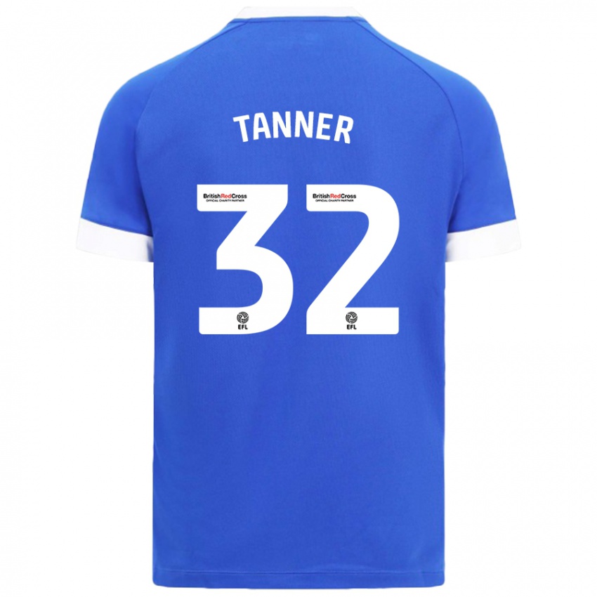 Niño Camiseta Ollie Tanner #32 Azul Cielo 1ª Equipación 2024/25 La Camisa