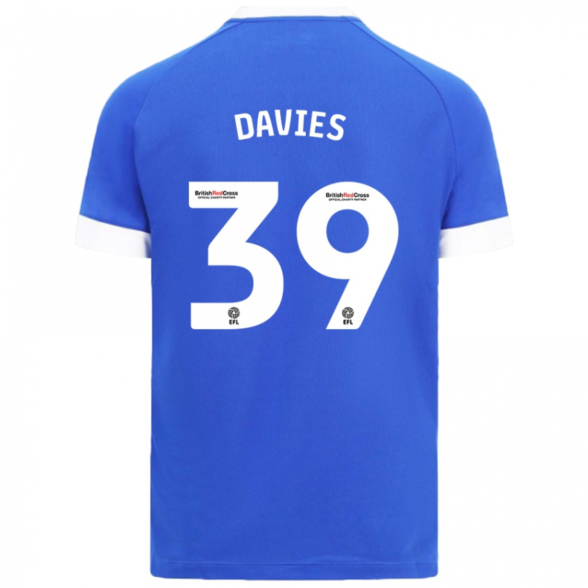 Niño Camiseta Isaak Davies #39 Azul Cielo 1ª Equipación 2024/25 La Camisa