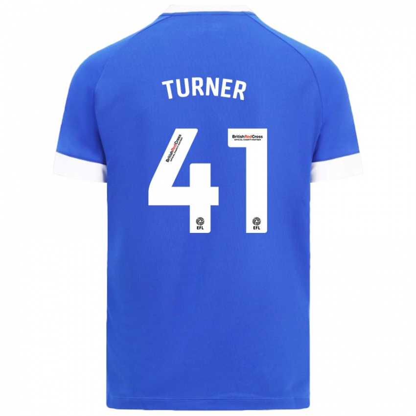 Niño Camiseta Matthew Turner #41 Azul Cielo 1ª Equipación 2024/25 La Camisa