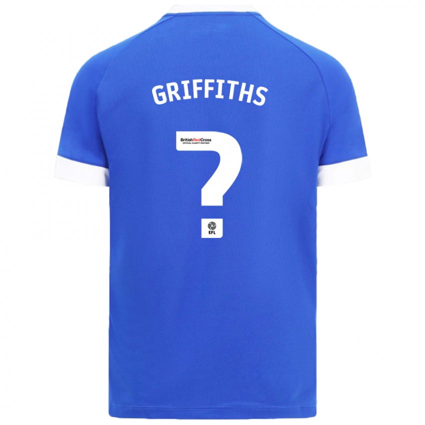 Niño Camiseta Ewan Griffiths #0 Azul Cielo 1ª Equipación 2024/25 La Camisa