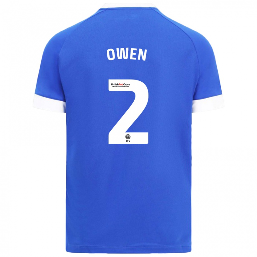 Niño Camiseta Lisa Owen #2 Azul Cielo 1ª Equipación 2024/25 La Camisa