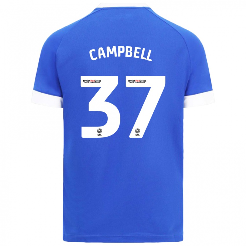 Niño Camiseta Vontae Daley-Campbell #37 Azul Cielo 1ª Equipación 2024/25 La Camisa