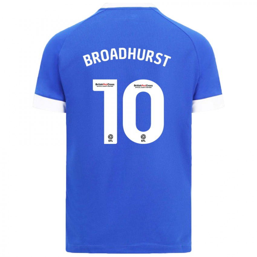 Niño Camiseta Danielle Broadhurst #10 Azul Cielo 1ª Equipación 2024/25 La Camisa