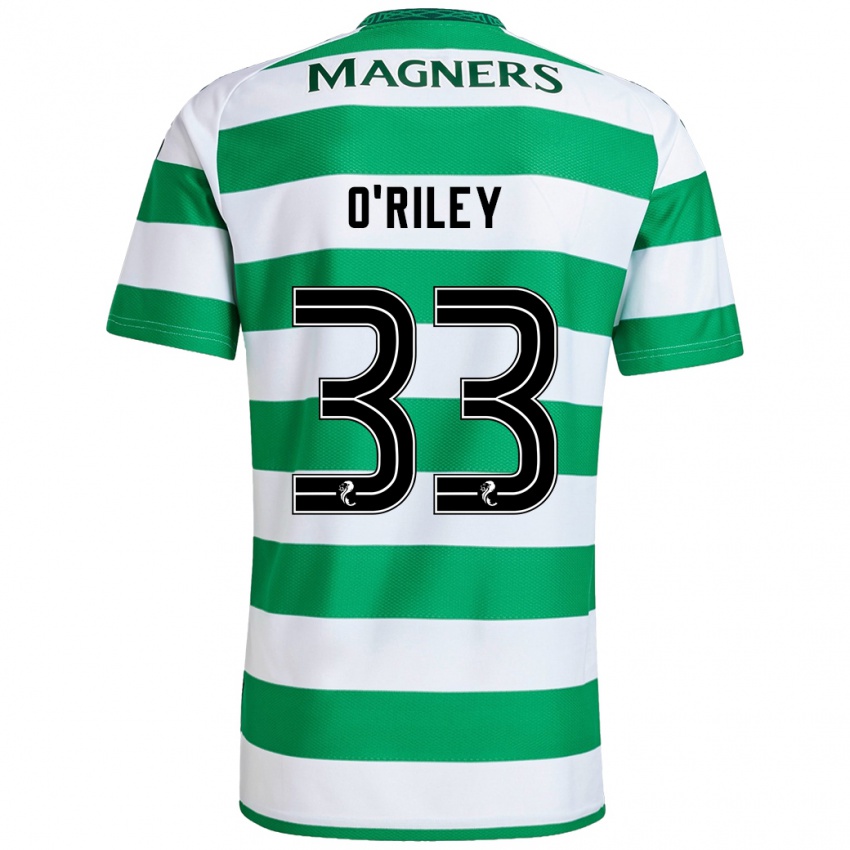 Niño Camiseta Matt O'riley #33 Verde Blanco 1ª Equipación 2024/25 La Camisa