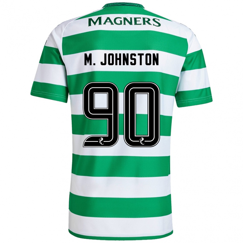 Niño Camiseta Mikey Johnston #90 Verde Blanco 1ª Equipación 2024/25 La Camisa