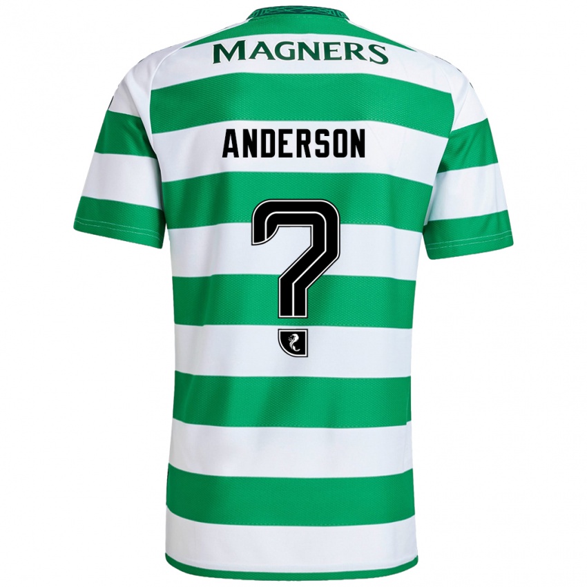 Niño Camiseta Matthew Anderson #0 Verde Blanco 1ª Equipación 2024/25 La Camisa