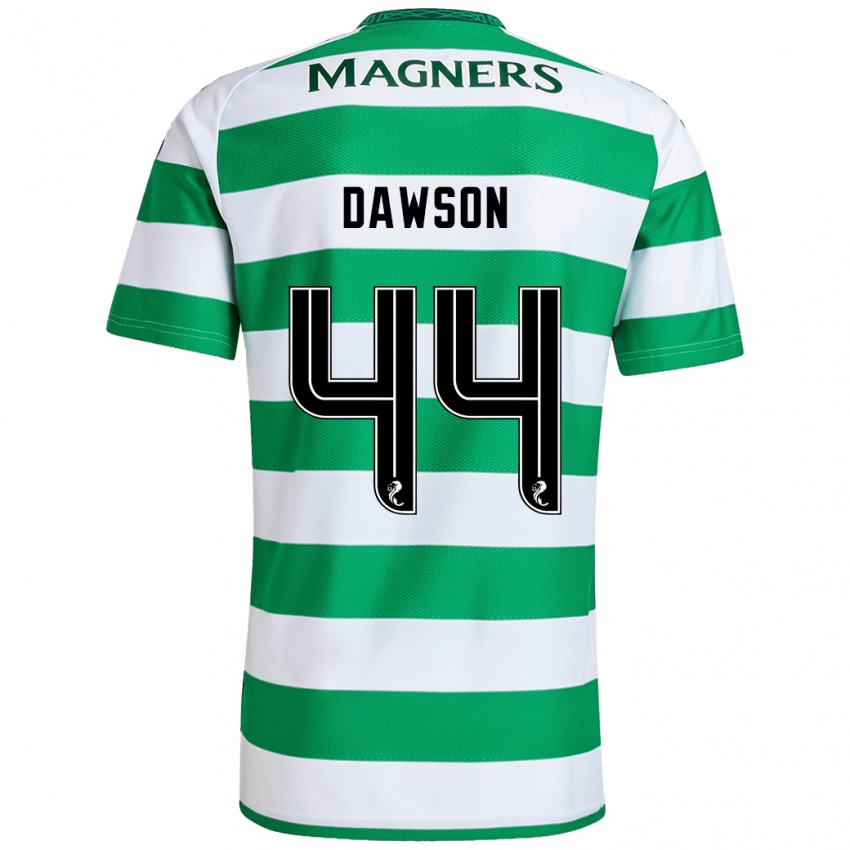 Niño Camiseta Joey Dawson #44 Verde Blanco 1ª Equipación 2024/25 La Camisa