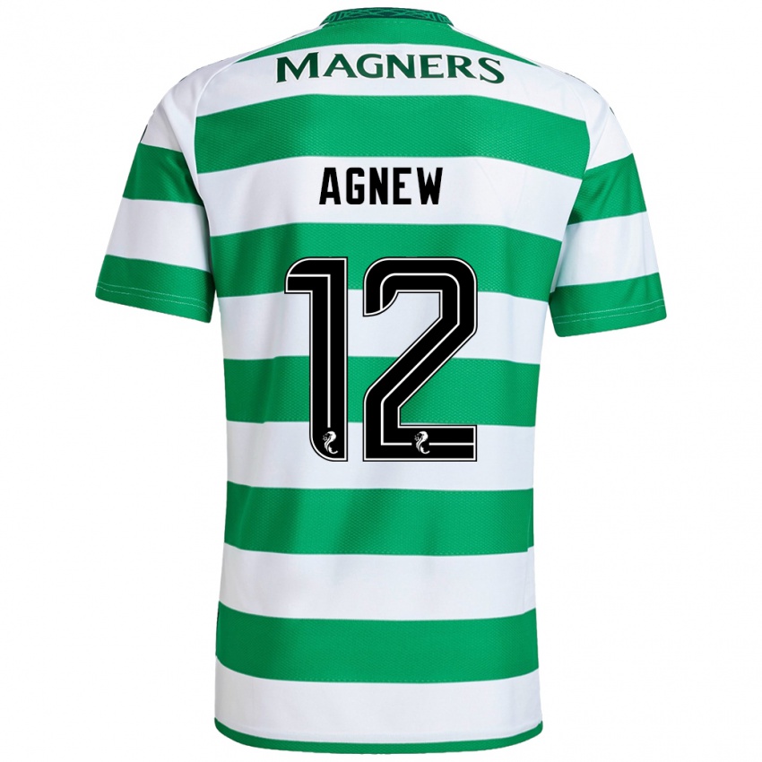 Niño Camiseta Murphy Agnew #12 Verde Blanco 1ª Equipación 2024/25 La Camisa