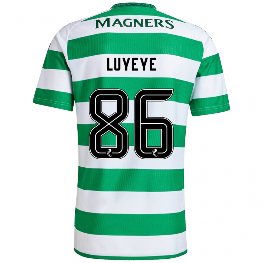 Niño Camiseta Benny-Jackson Luyeye #86 Verde Blanco 1ª Equipación 2024/25 La Camisa