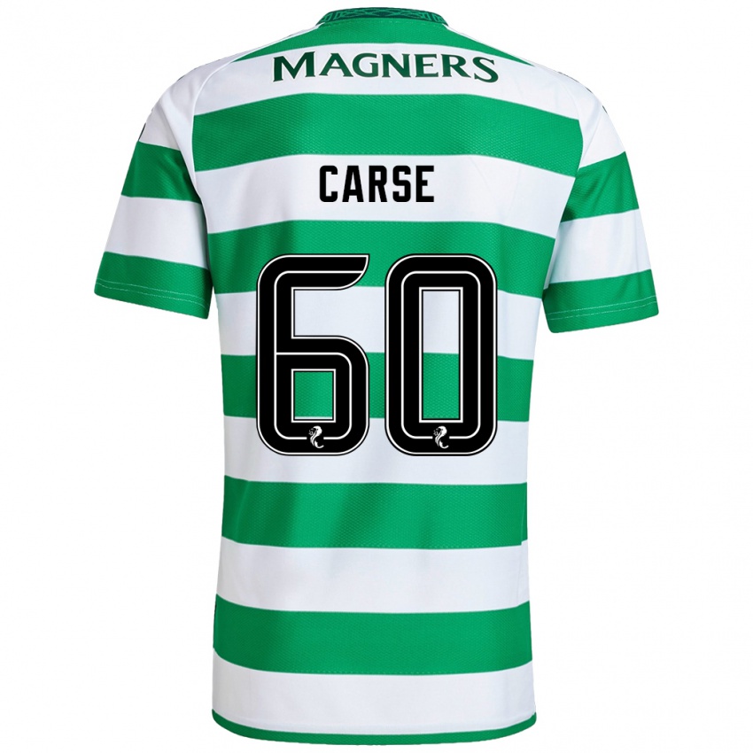 Niño Camiseta Mackenzie Carse #60 Verde Blanco 1ª Equipación 2024/25 La Camisa