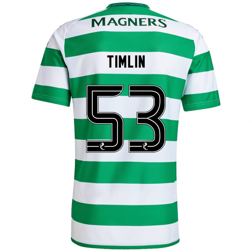 Niño Camiseta Sophie Timlin #53 Verde Blanco 1ª Equipación 2024/25 La Camisa