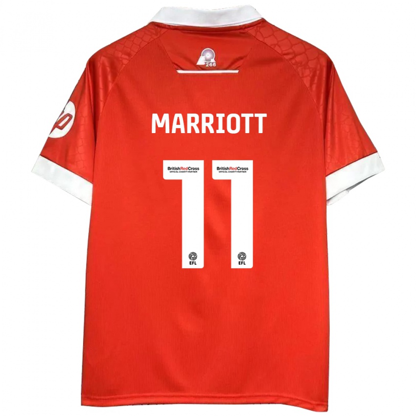 Niño Camiseta Jack Marriott #11 Rojo Blanco 1ª Equipación 2024/25 La Camisa