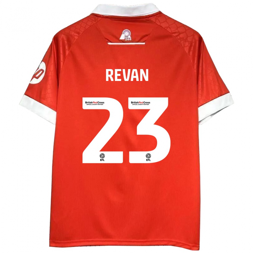 Niño Camiseta Sebastian Revan #23 Rojo Blanco 1ª Equipación 2024/25 La Camisa